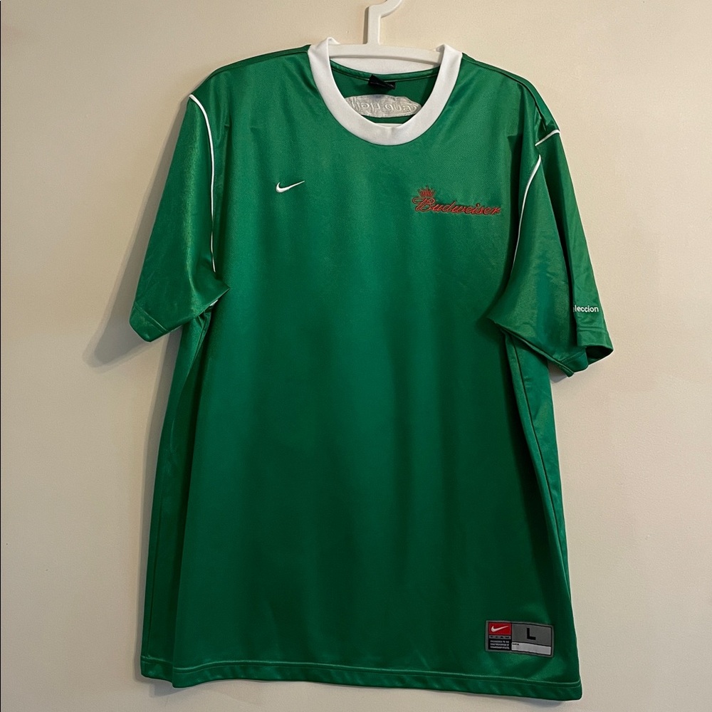 Nike Team Budweiser Green Soccer Jersey Size L